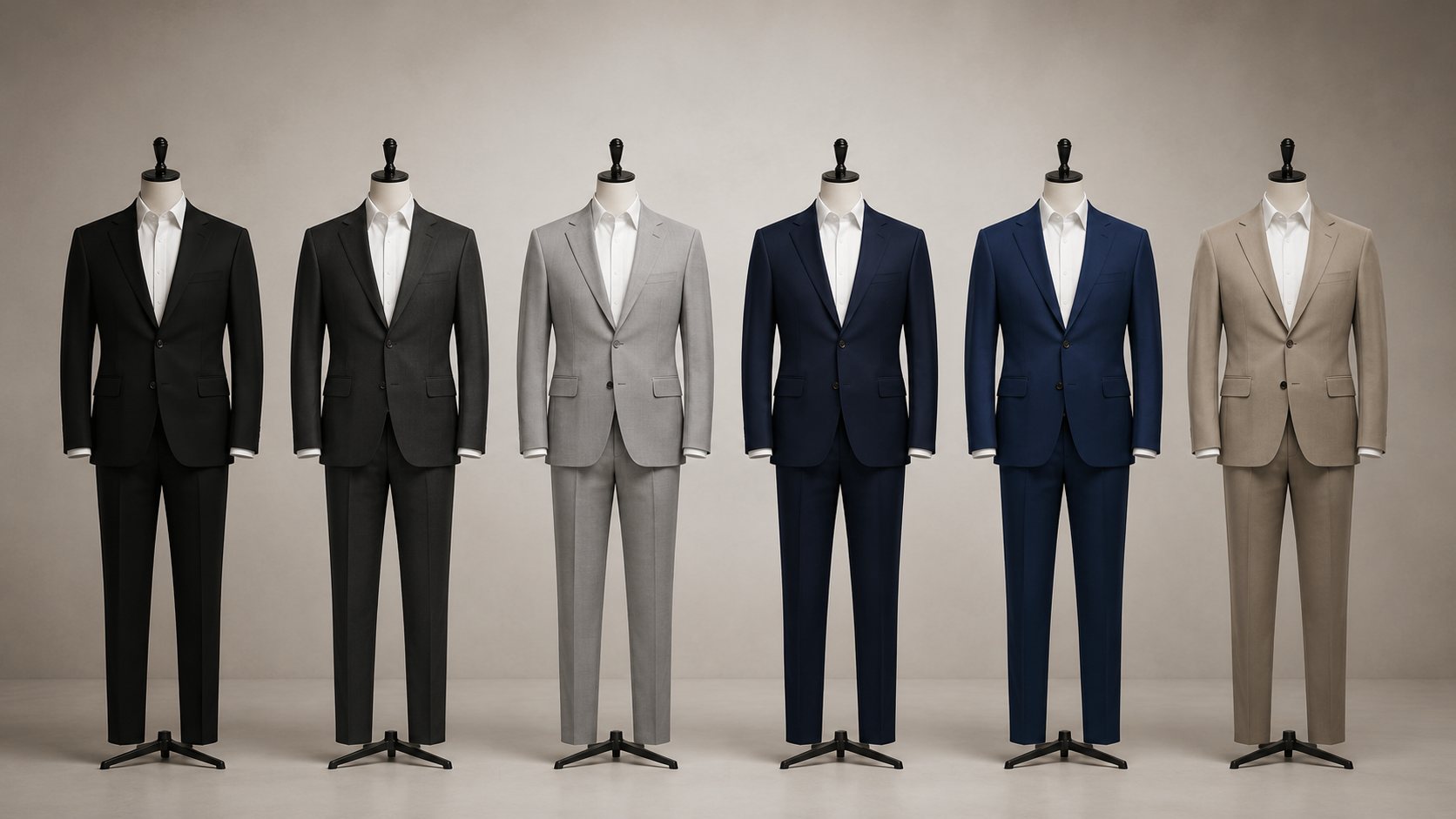 Six Covenant Collection custom suit color options