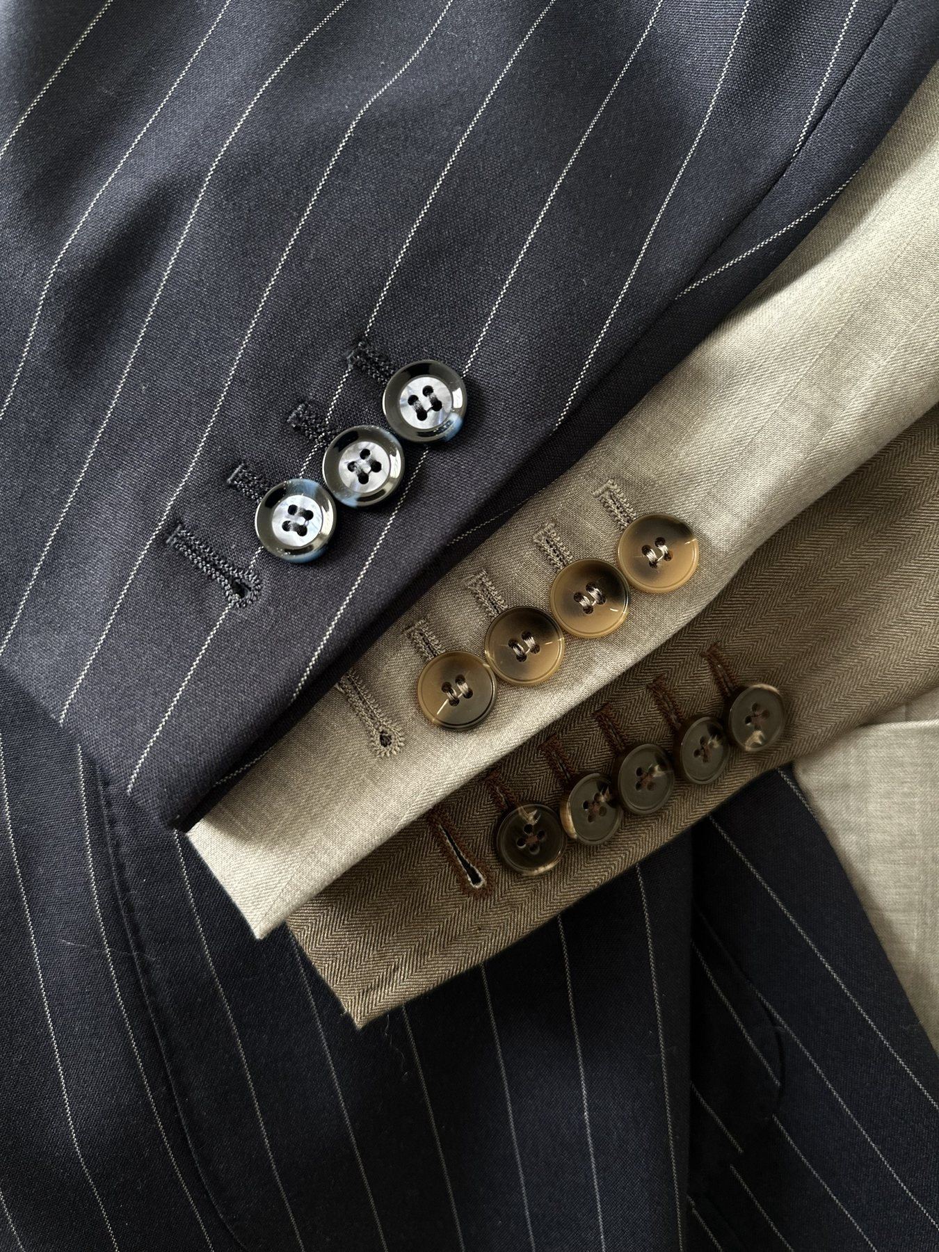 Custom suit sleeve details