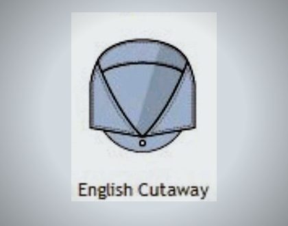 English Cutaway collar style