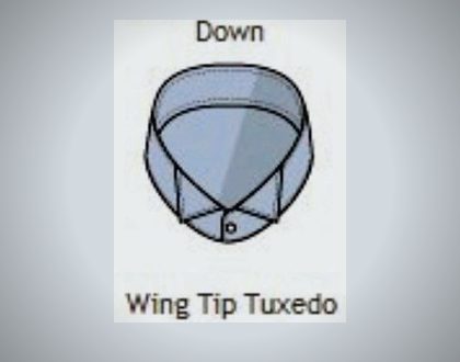 Wing Tip Tuxedo collar style
